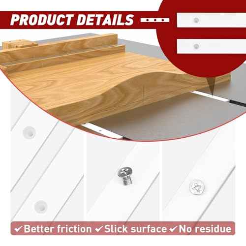Crosscut Sled for Table Saw - Premium UHMW Plastic - 3/4" X 3/8" X 17" - Predrilled Holes and Screws - Ideal for U Tracks, Woodworking, Miter Slots, Router Table, Bandsaws - 2 Bars Included