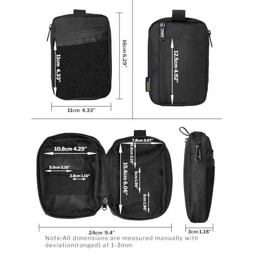 VIPERADE VE32 EDC Pouch, Pocket Organizer with Patch Area, Molle Utility Pouch for Everyday Carry