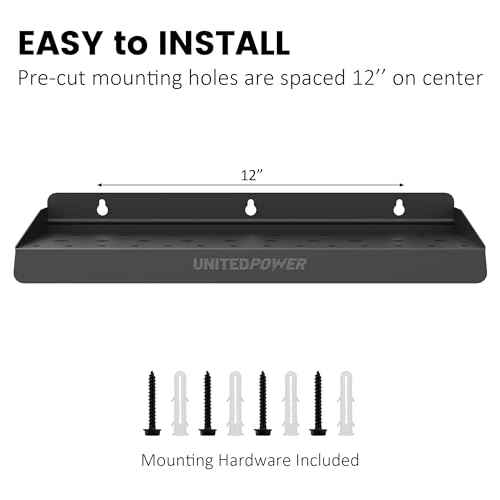 UNITEDPOWER Screwdriver Holder, Wall Mount Storage Rack Organizer for Workshop, Shed, Garage, Home, Stores up to 32 Screwdrivers or Small Tools