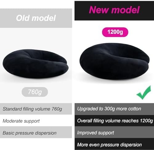 BBL Pillow After Surgery for Butt Sleeping Sitting, Driving Donut Hemorrhoid Pillow, Seat Support Hip Cushion, Cotton BBL Post Surgery Recovery Must Haves (Upgraded)