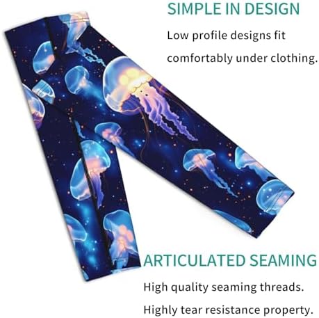 Koala Galaxy Moon Arm Sleeves Sun Protection Arm Sleeves Sports Compression Long Sleeve for Men Women