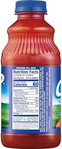 Clamato Original Tomato Cocktail, 32 fl oz bottle (Pack of 12), Flavored With Tomato Juice & Spices, Perfect Mixer for the Authentic Michelada, Bloody Mary Drinks, and Seafood Cocktail