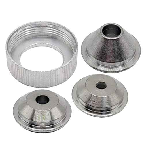 Texture Sprayer Nozzle Tips Set for Drywall Texturing Guns, 3 Sizes (3/16", "1/4", "5/16"), Silver, Metal, Gun Style