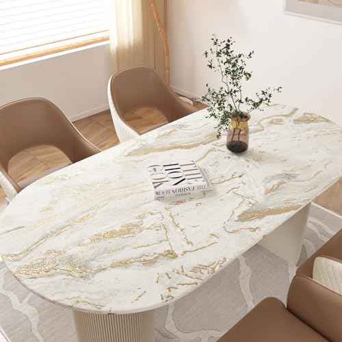 Wallercity Matte Beige/Gold Marble Contact Paper for Countertops Vinyl Waterproof Peel and Stick Wallpaper for Cabinet Backsplashes Self Adhesive Countertop Wall Paper 15.8''x78.7'' Granite Wrap Cover