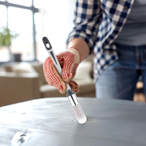 4pcs Corner Detail Painting Brush Set, Precision Edge Craft Art Trim Painting Walls Brushes with Anti-Slip Handle Small Touch Up Durable Versatile Tool for Applying Gel Acrylic Glue Varnish