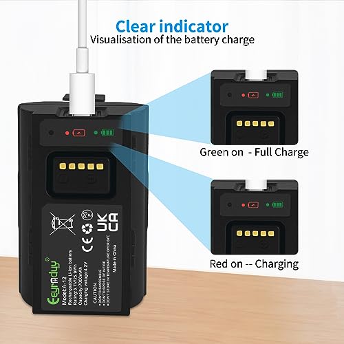 A12 Replacement Arlo Essential Wire-Free Video Doorbell VMA2400 Battery Compatible with Arlo Doorbell AVD2001 AVD2001B Rechargeable Back-Up Battery 7000 mAh