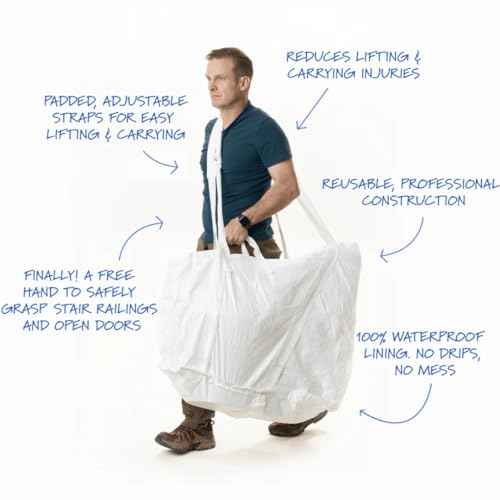 Toilet Bag - Lift, Carry, Store, Service & Remove Toilets | Professional Plumber Carrying Bag | Plumbing Tools & Parts - Flapper, Fill Valve, Flush Handle, Snake, Repair Kit & Wax Ring