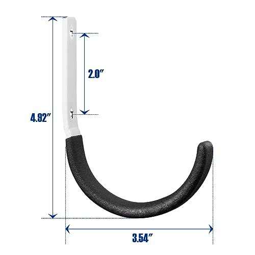 Heavy Duty Steel Garage Hooks,Garage Storage Utility Hooks,Heavy Duty Garage Garden Tool Organizer,Steel Wall Mount Hooks, Garden Hose Hanger, Small U Hooks (Black 8 Pack)