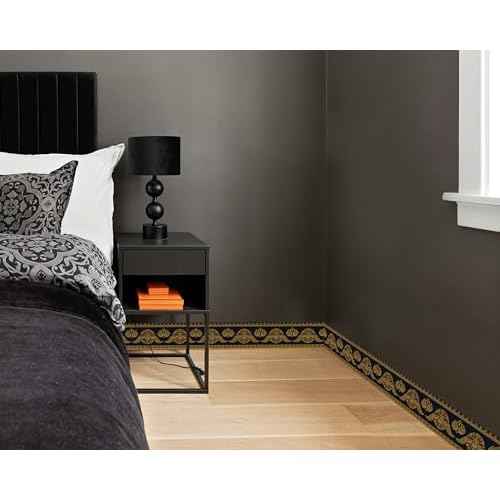 FLFK Wallpaper Border - Peel and Stick Decorative Trim Tape with Ornate Floral & Mythical Motifs, Self-Adhesive 4"x240"