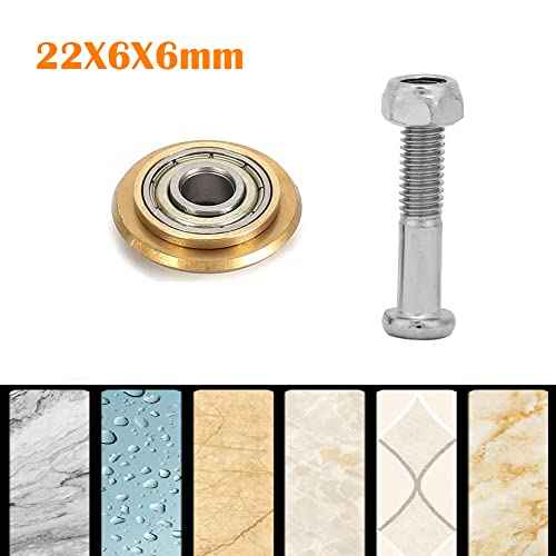 2 Pack Tile Cutter Wheel Cutting Blade Replacement Premium Tungsten Carbide Bearing Ceramic 22¡¿6¡¿6mm Scoring With Bolt Lock Nut For Wall Floor Tiles Glass Knife Manual Machine
