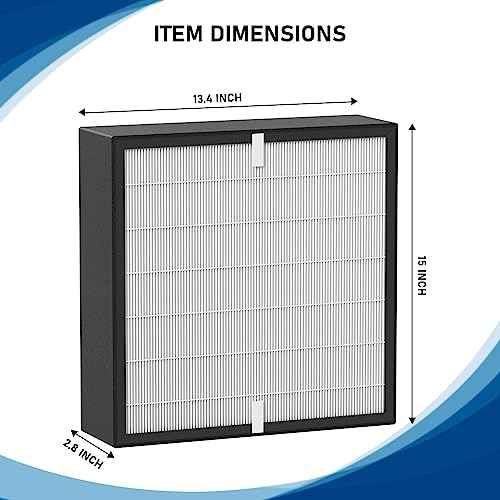 FF50 Silver Carbon FIT50 HEPA Filter Replacement Compatible with BreatheSmart FF50 FIT50 FF50-VOC Air Cleaner Purifier, Compared to Part HEPA-Pure FF50, FF50-VOC, 2 Pack