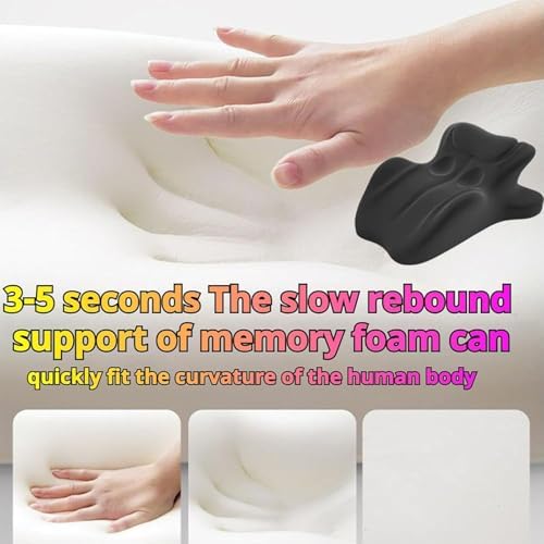 Spark Pillow, 2025 New Chiro Monk Couple Pillow, Pillows Memory Foam, Recovers After Impact, 27° Angle Perfect Position, Ergonomic Posture Support for Spinal, Multi-Functional Bed Pillow (Black)