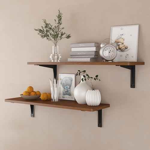 6-Pack 10 Inch Heavy Duty Shelf Brackets, Premium Metal Wall Bracket for Mantel, Countertop Support, Garage Storage Shelves | Floating Shelf Hardware | High Strength Corner Brace