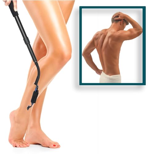 Smooth Reach Long Razor Extension Handle - Leg Hair Removal for Women â Razor Extender For Pregnant Women, Limited Mobility Shaving Tool - Back Shavers for Men - Works On All Blade Razors