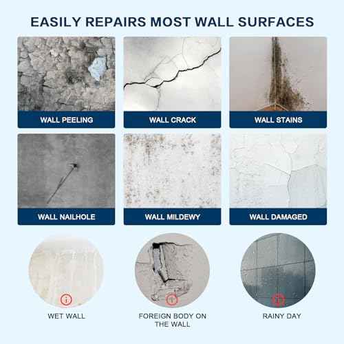 Drywall Repair Kit,2 Pack Wall Mending Agent,Wall Spackle with Scraper, Wall Surface Hole Fill Quick and Easy Solution, white