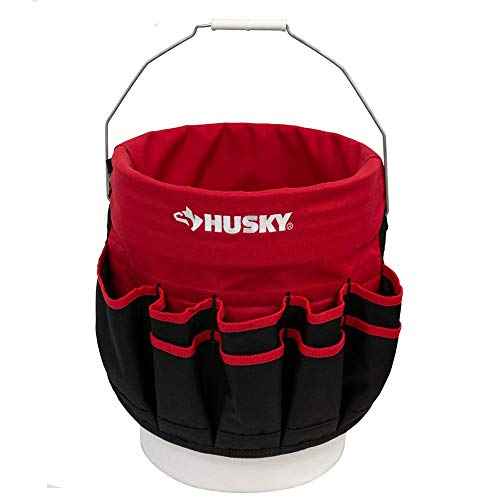 12 in. Rectangular Tool Bag with Lid - Red/Black