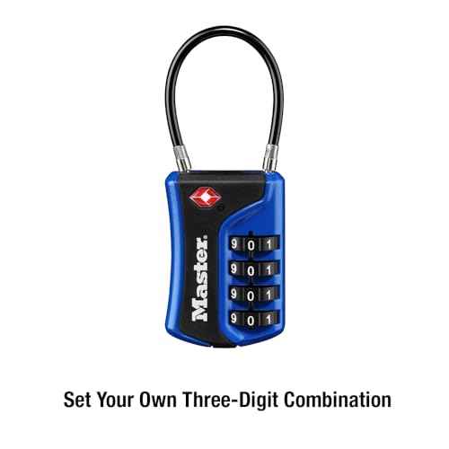 Master Lock Set Your Own Combination TSA Approved Luggage Lock, Colors May Vary; 3 pk; 4697EC3