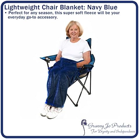 Granny Jo Products Lightweight Wheelchair Blanket Navy Blue