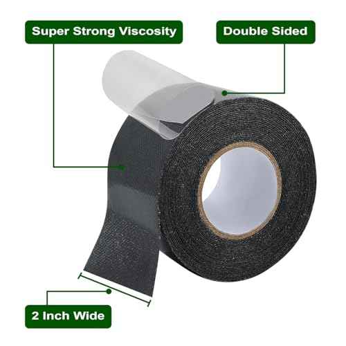 Double Sided Artificial Grass Turf Tape 2 Packs 2 Inch x 16.5 Feet Strong Viscosity Self Adhesive Grass Rug Tape Artificial Turf Seaming Tape for Lawn Garden Turf Tape (2)