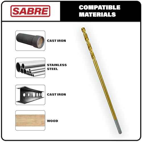 Greycore Tools 3/8 Inch x 12 Inch Cobalt Aircraft Extension Bit ? M35 Cobalt Drill Bit, Industrial Titanium Coating ? Drill Bits for Steel, Hard Metal, Cast Iron, Wood, Plastic (3/8" x 12")