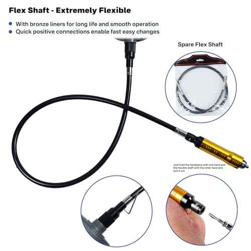 380W Flex Shaft Rotary Tool, 500-23000RPM Flexible Shaft Grinder Set with Variable Speed Foot Pedal and 110pcs Accessories for Grinding Sanding Polishing Deburring Cutting Cleaning Finishing