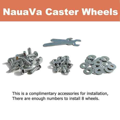 5 inch Caster Wheels with Brake 2200lbs,Heavy Duty Casters Set of 4 for Cart, Trolleys, Furniture and Workbench(2PCS Fixed Caster Wheels 2PCS Locking Swivel Casters)