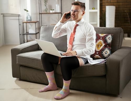 MGANG Medical 15-20 mmHg Compression Stockings for Women & Men, Pair, Thigh High Graduated Compression Socks, Closed Toe, Opaque, Support for Varicose Veins, Edema, DVT, Swelling, Flight, Black 5XL