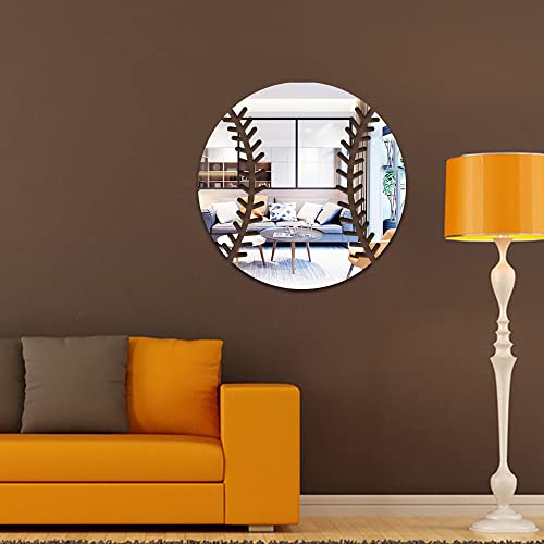 Baseball Mirror Wall Decal Acrylic 3D Wall Stickers Boys Girls Room Living Room Bedroom Silver Wall Decor