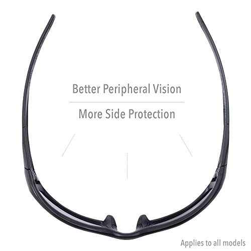 Honeywell Uvex Hypershock Safety Glasses, Black Fame with Espresso Polarized Lens & Anti-Scratch Hardcoat (S2949)
