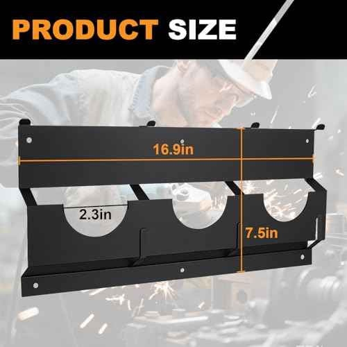 Angle Grinder Holder Wall Mount,Tool Storage Rack for Angle Grinders, Cutters, Polishers, Grinder Stand Compatible with Milwaukee, DeWalt
