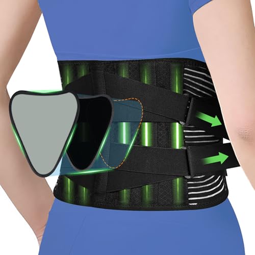 Back Brace Support Belt For Men & Women, Lumbar Support Belt Relief for Upper and Lower Back Pain , Sedentariness ,Sciatica，Scoliosis and Herniated Disc -Adjustable Breathable Back Brace Suitable For Home, Fitness, Driving, Work,Travel-Black(Medium)