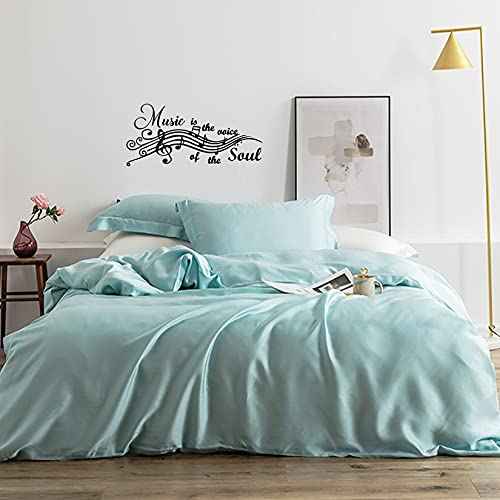 Music is The Voice of The Soul Vinyl Wall Decals Quotes Sayings Words Arts Lettering for Music Room