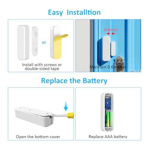 Wireless Door Chime, Door Open Sensor Alarm When Entry Business/Office/Store (500ft Range 51 Ringer Adjustable Volume) Home Alert Bell for Kid/Toddler Safety,2 Receiver +5 Sensor