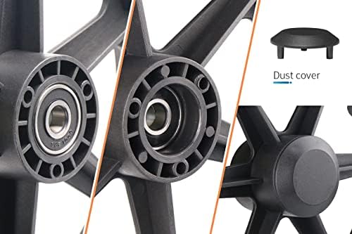 Wheelchair Wheels Assembly (Pair) 12 Inch Rear Wheel 12 1/2 x 2 1/4" Gray Solid Tire Construction, Back Wheel Replacement for Manual Wheelchairs