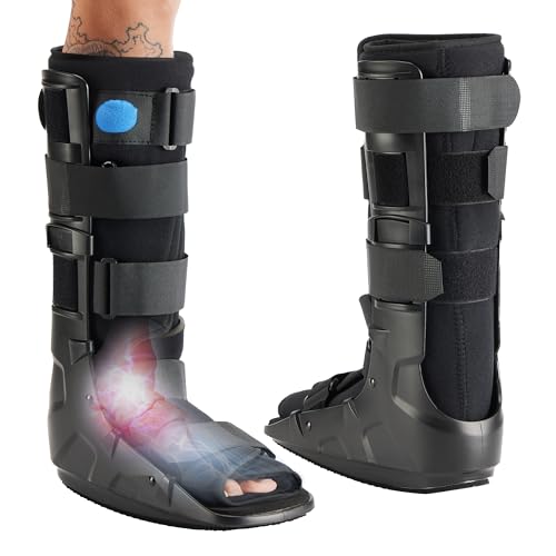 Medibot Air Cam Walker Tall Fracture Boot, Medical Recovery Walking Boot for Broken Foot, Sprained Ankle, Fractures, Adjustable Air Bladders, Universal Fit for Men & Women, Left or Right Foot(Medium)