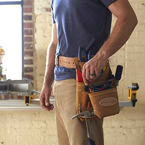 McGuire-Nicholas 689 MB 10 Pocket Pro Carpenter Pouch in Tan Full Grain Leather