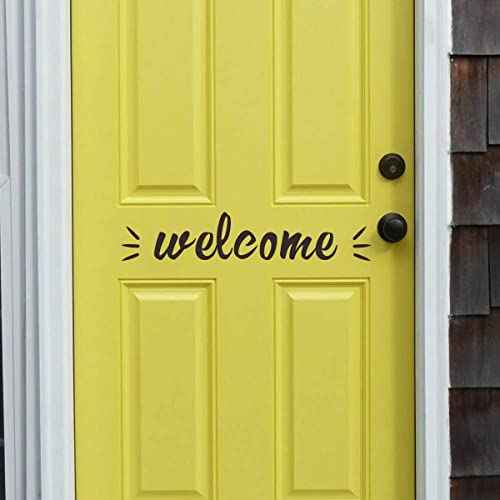 2 Sheets Welcome Sign Stickers - Peel & Stick Vinyl Decals for Front Door, Welcome Letters, Entryway, Office, Bedroom & House Doors