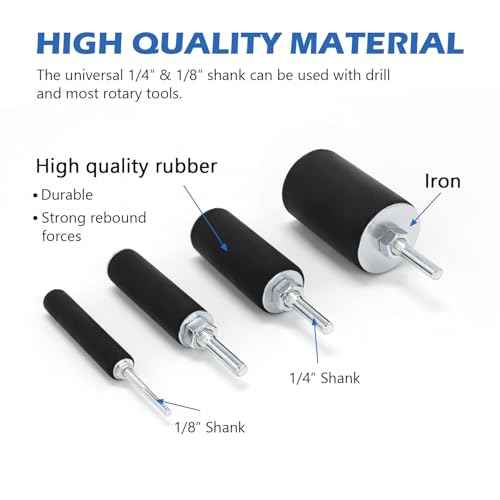 2-1/2¡¯¡¯Sanding Drum and Sleeves Set with 1/4¡¯¡¯, 1/8¡¯¡¯Shank and Rubber Eraser, Drill Sanding Kit for Sanding Polishing Multiple Materials Wood Fiberglass Metal, 80, 120 Grit-21PCS