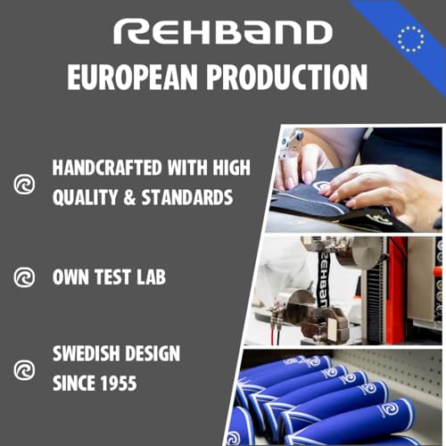 Rehband Elbow 5mm Compression Sleeve, Neoprene Elbow Sleeves for Weightlifting, Anatomical Design, Non-Slip & Close Fitting, Elbow Support Unisex, Colour:Carbon/Black, Size:Medium