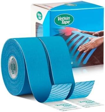 VETKIN VetkinTapeÂ® Veterinary Kinesiology Tape | Tape for Horses & Dogs | Equine & Canine Kinesiotape | Latex Free and Quality Mark Certified Ktape | 1.2 inch | Pack of 2 Rolls (Blue)