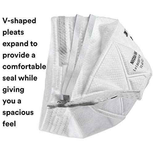 3M N95 Disposable Respirator, Pack of 50, VFlex Particulate Respirators, NIOSH Approved