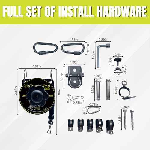 Tool Balancer,1.3?6.6 lbs Spring Balancerwith 79" Retractable Cable ? Adjustable Hanging Tool Holder for Workshop, Assembly Line, and Light Industrial Use