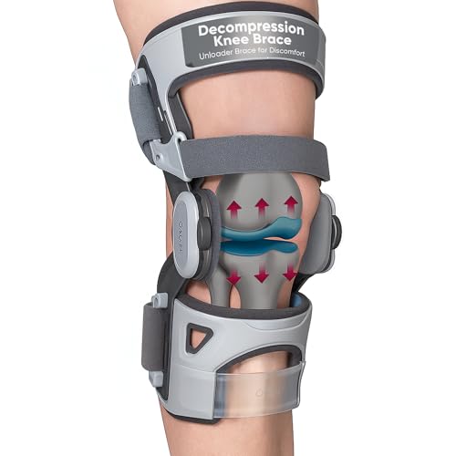 DDS, Inc. OA Pro Decompression Knee Braces - Arthritis Knee Support for Degeneration, Meniscus Tear, Bone-on-Bone Pressure Relief - Dual Unloading for Medial & Lateral Stability (XLarge)
