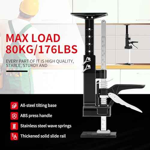 SauHandi Cabinet Jacks for Installing Cabinets,3rd Hand Support System with 365 LB,Hand Lifting Jack Tool,23.4 inches Third Hand Tool Adjustable Support Pole Installing Cabinet Jack