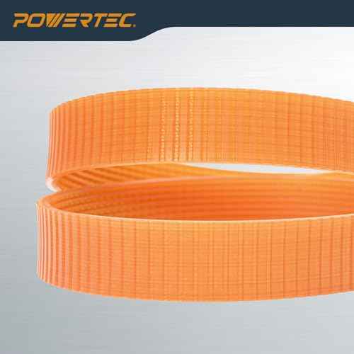 POWERTEC Planer Drive Belt for DeWalt DW735 & DW735X - 2-Pack Replacement Ribbed Belts (5140010-28), 9-Rib, Low Noise, High Tensile Strength (72078)
