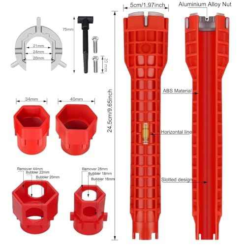 Multifunctional Sink Tool 14-in-1, Faucet & Sink Installer Wrench Tool, Assistant Tool for Plumbing Installation & Repairs in Kitchen, Bathroom, Toilet, and Under-Sink Pipes