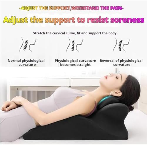 Spark Pillow, 2025 New Chiro Monk Couple Pillow, Pillows Memory Foam, Recovers After Impact, 27° Angle Perfect Position, Ergonomic Posture Support for Spinal, Multi-Functional Bed Pillow (Black)