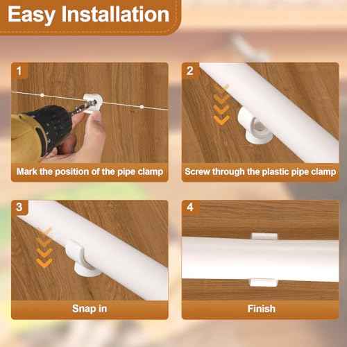 PEX Pipe Clamp Clip, 50Pcs 1/2 Inch PEX Clamp For PVC Water Pipes & Tubing Hoses Hangers Clips Holder Support Bracket Socket, White Plastic U Pipe Clamp Tools