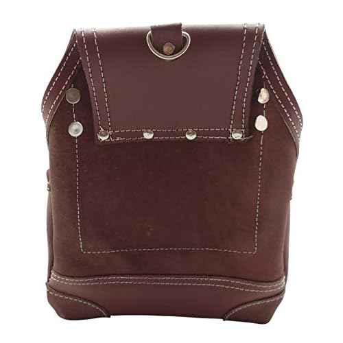 Heavy Duty Tool Pouch | Carpenters Tool Pouch 3350, Brown, Oil-Tanned, 10 Pockets, 2 Hammer Holders, Reinforced Seams