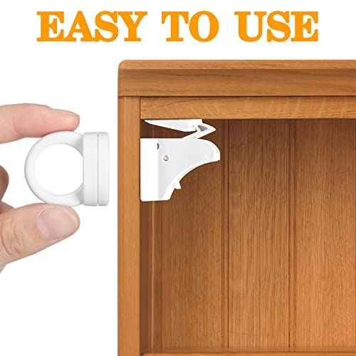 Kingdder 8 Sets Magnetic Cabinet Locks Keys Proofing Safety Magnet Drawer Replacement Keys Universal Magnetic Key for Drawers and Cabinets (Locks Not Included)